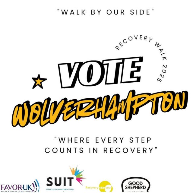 Please vote for Wolverhampton to host the 2025 Recovery Walk! Just scan the QR code on the 2nd slide